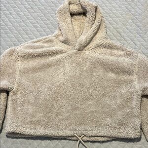 H&M Cream Teddy Hoodie Jacket